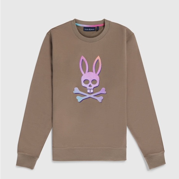Psycho Bunny Kids Beige Sweatshirt and Joggers Set with Skull Design - Size 5-6Y - Picture 3 of 5